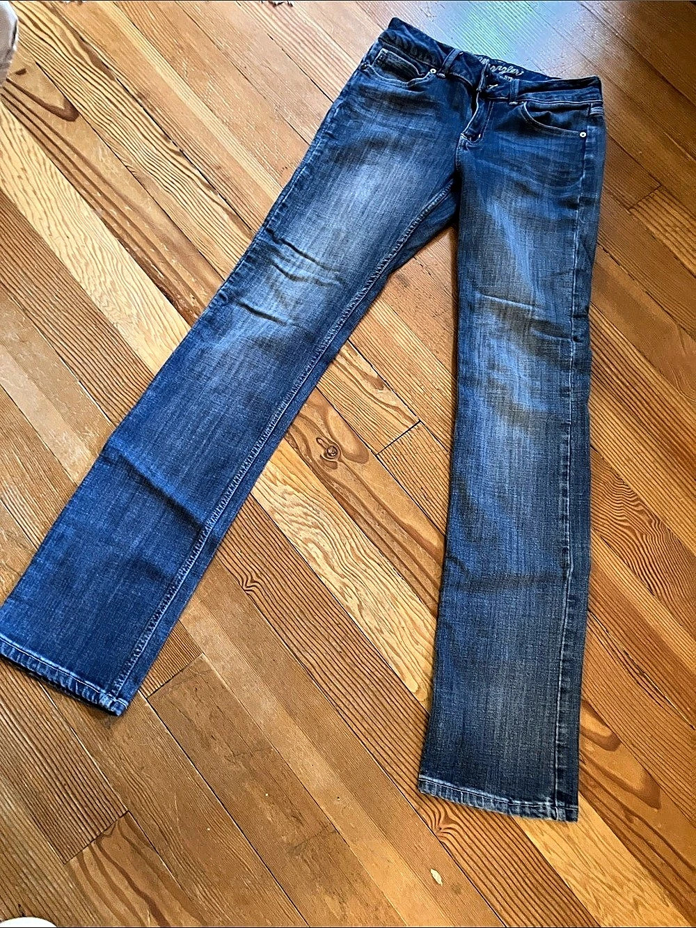 Wrangler Women's Straight Leg Jeans Blue Waist 36 Size 5